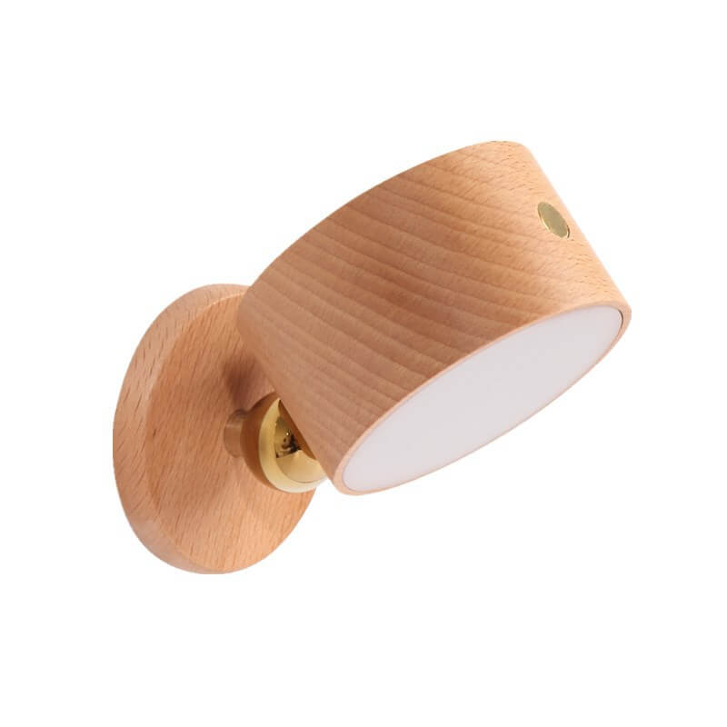Applique murale LED magnétique en bois, Rechargeable par USB, veilleuse Simple, veilleuse 
