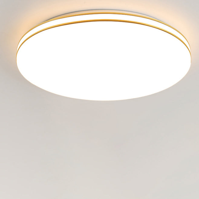 Moderne minimalistische Eisen-Doppelrand-Acrylschirm-LED-Deckenleuchte für das Wohnzimmer 