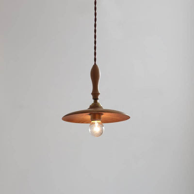 Japanische, minimalistische, geometrische Kupfer-Pendelleuchte mit 1 Leuchte 