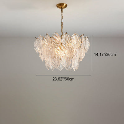 Traditioneller französischer Provinzrahmen mit Goldfinish, Blättermuster-Glasscheibe, 5/7/9/15-Licht-Kronleuchter für das Wohnzimmer 