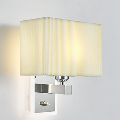 Modern Minimalist Fabric Square Plating 2-Light Wall Sconce Lamp