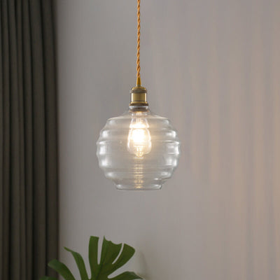 Nordic Textured Glass 1-Light Pendant Light