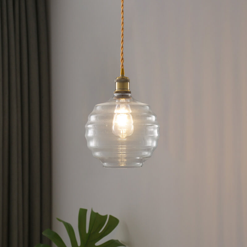 Nordic Textured Glass 1-Light Pendant Light