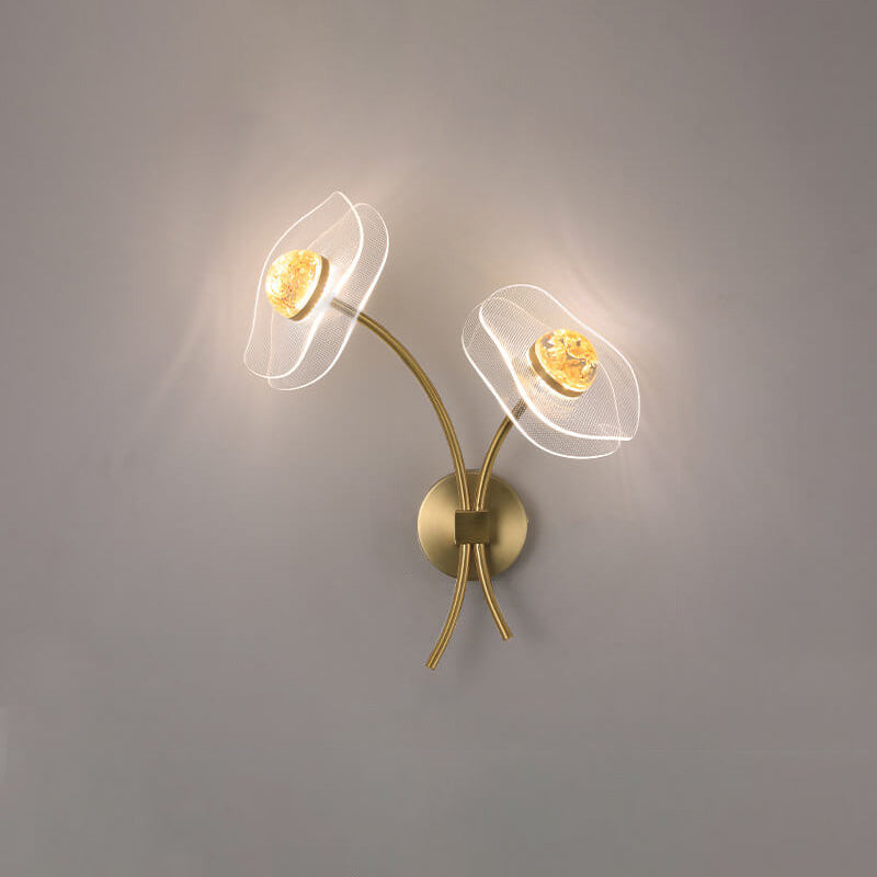 European Creative Lotus Flowers  Acrylic LED Wall Sconce Lamp