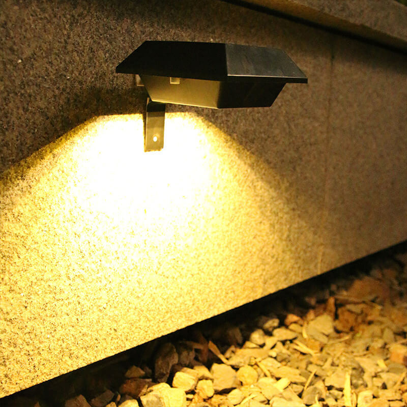 Solar Square Sink Design Outdoor Waterproof LED Garden Fence Wall Sconce Lamp