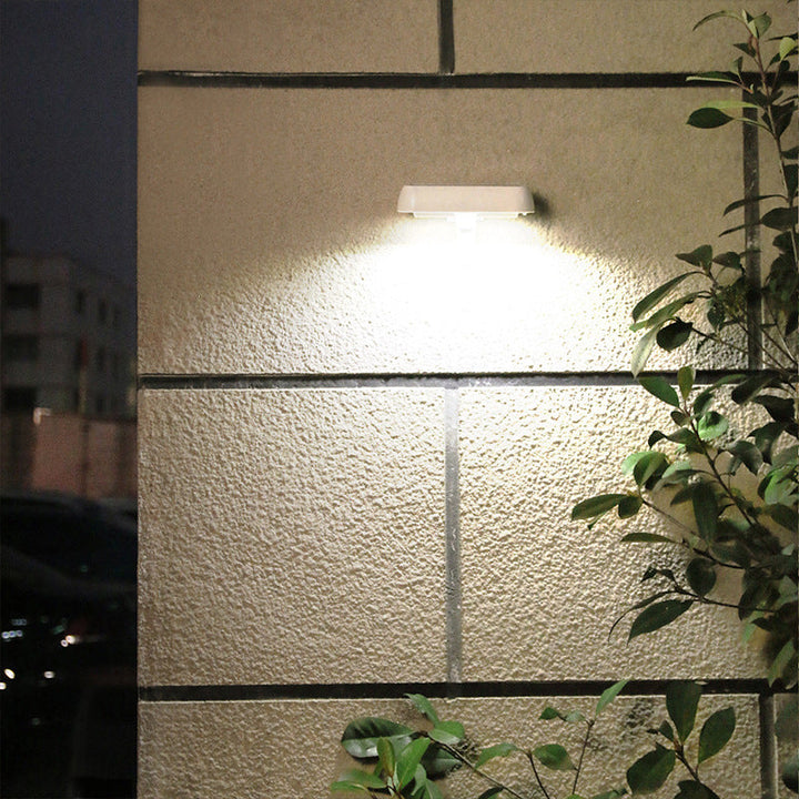 Lampe solaire à capteur humain pour patio, applique murale LED étanche pour l'extérieur, carrée 