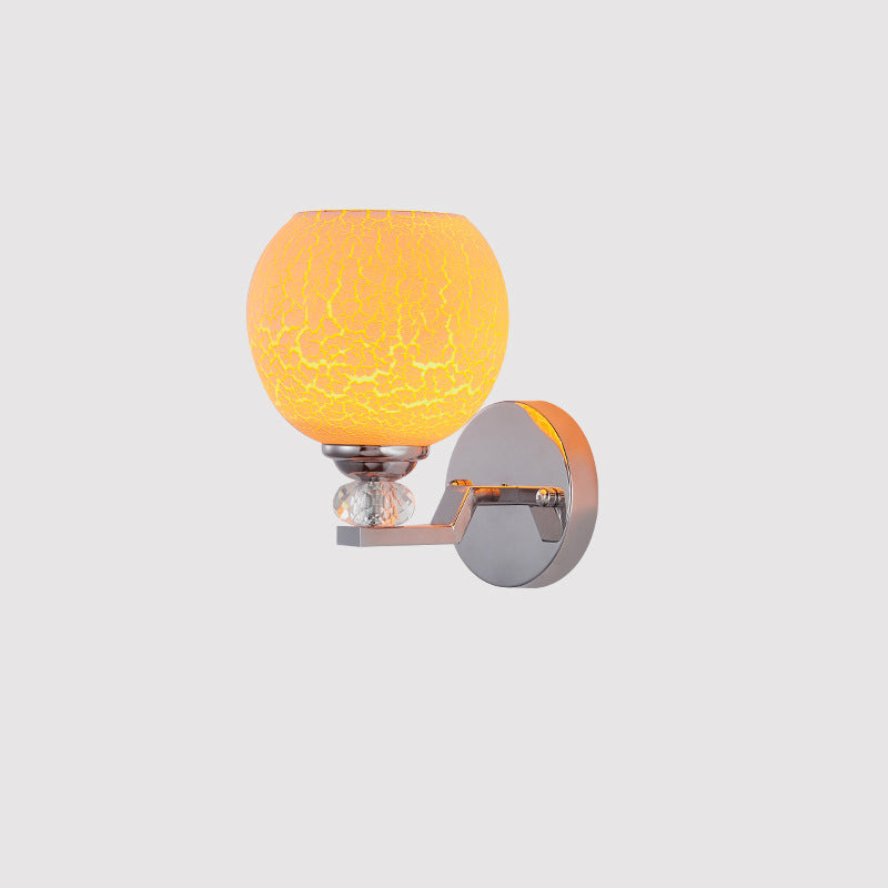 Nordic Creative Stained Cracked Glass Round 1-Light Wall Sconce Lamp