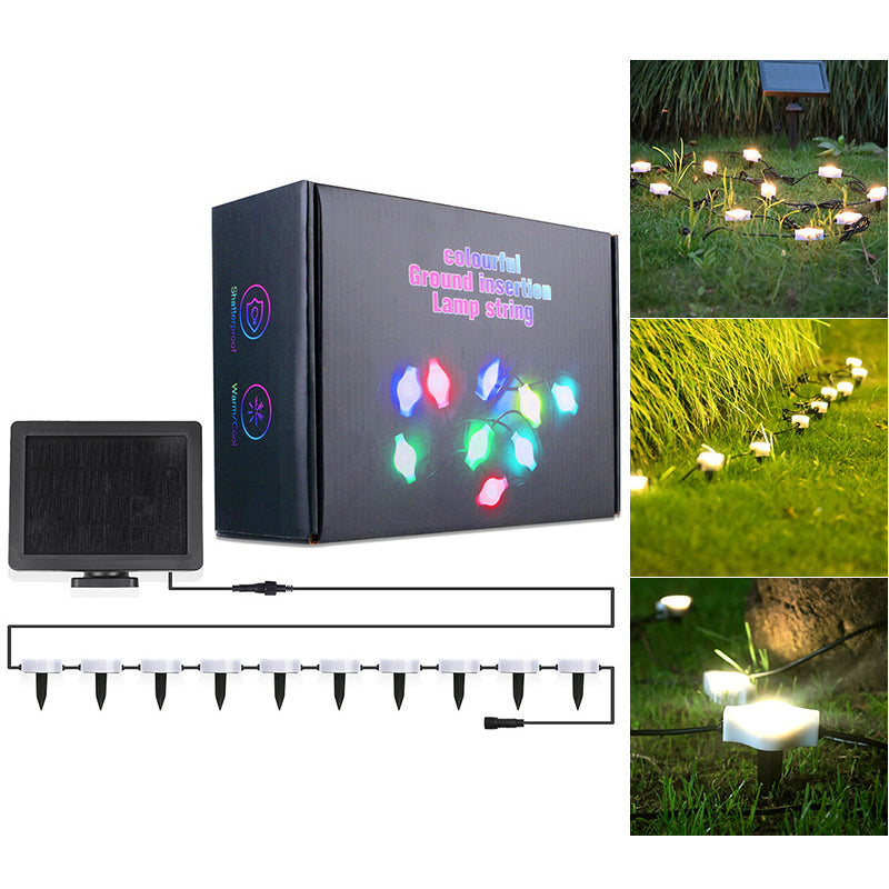 Moderne minimalistische Solar-Lichterkette mit App, Bluetooth, LED und wasserdicht für Garten, Rasen und den Außenbereich 