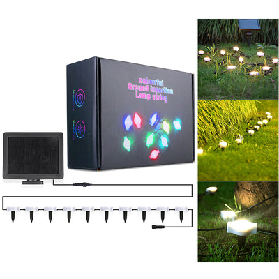 Solar String Lights App Bluetooth LED Wasserdichte Garten-Rasen-Lichterkette 