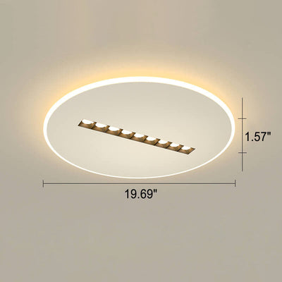 Modern Simple Flat Round Spotlights LED Flush Mount Ceiling Light