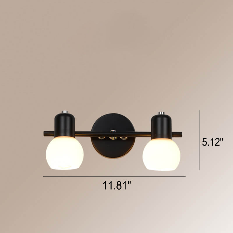 Vintage Weißes Glas Kuppel Schminklicht 2/3 Licht Wandleuchte 