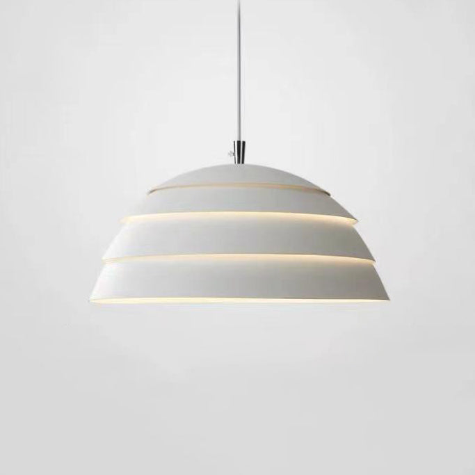Contemporary Scandinavian Round Iron 1-Light Pendant Light For Living Room
