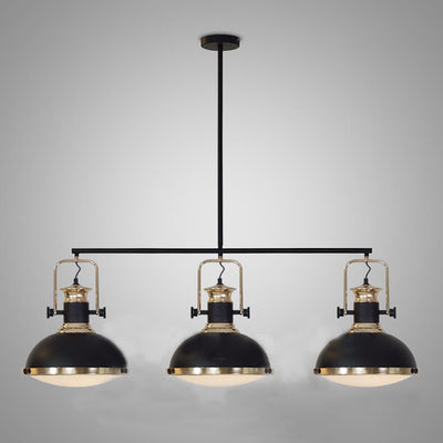 Industrial Vintage Iron Pot Lid Rotatable 1/3 Light Chandelier