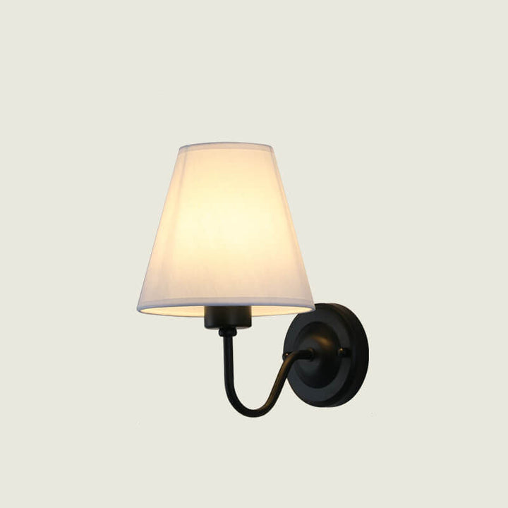 Moderne Stoffglockenschirm Biegearm 1-Licht Wandleuchte 