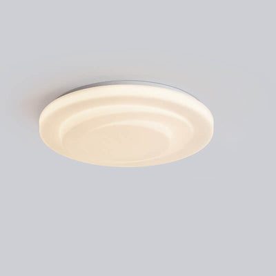 Modern Minimalist PE Swirl Round Iron LED Flush Mount Ceiling Light