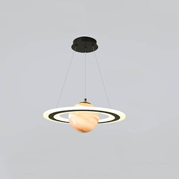 Moderne Kreativraum Planet Kreis Kinder LED Kronleuchter 