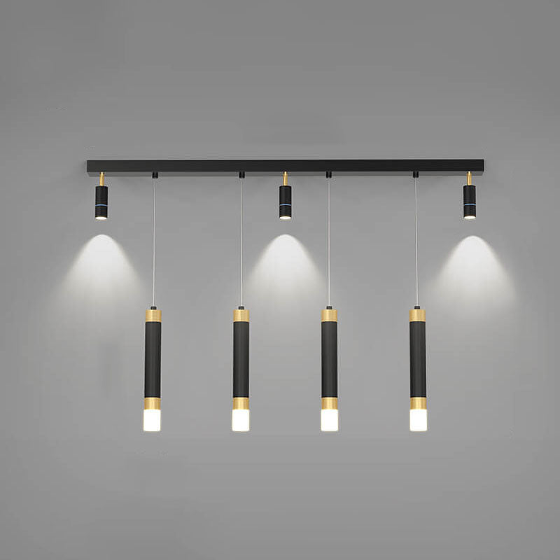 Spot LED en acrylique avec matériel moderne de luxe léger, suspension pour îlot 