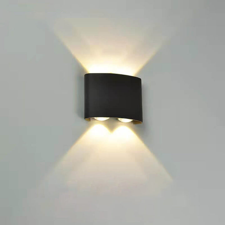 Moderne Outdoor Arc Up and Down Spotlight LED Wasserdichte Wandleuchte für den Außenbereich