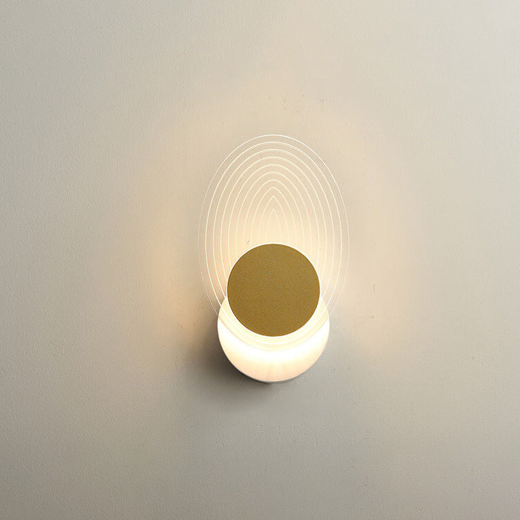 مصباح حائط LED أكريليك هندسي ذهبي فاخر حديث 