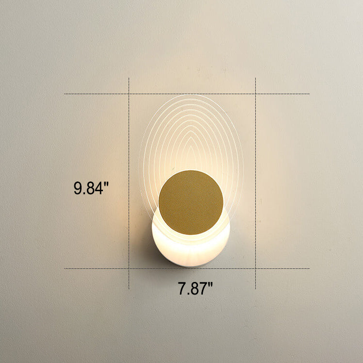 مصباح حائط LED أكريليك هندسي ذهبي فاخر حديث 