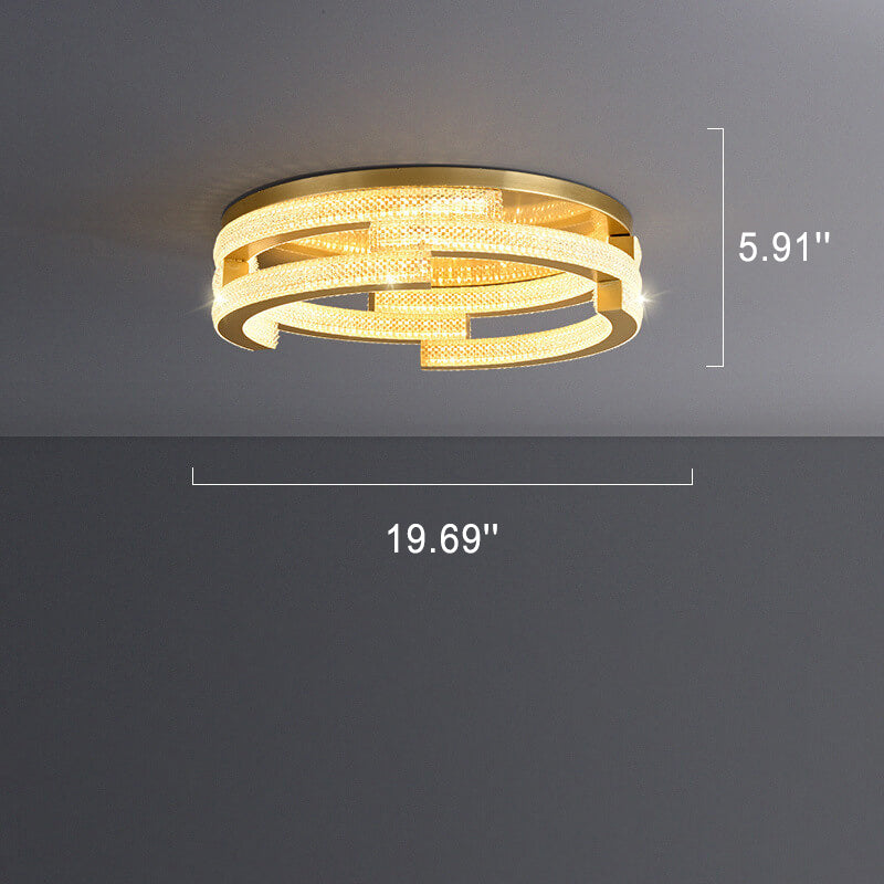 Moderne LED-Einbauleuchte mit 3D-Diamantmuster aus Acryl 