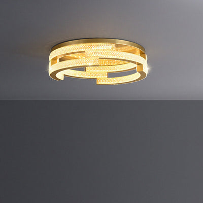 Modern Acrylic 3D Diamond Pattern Design LED Flush Mount Light