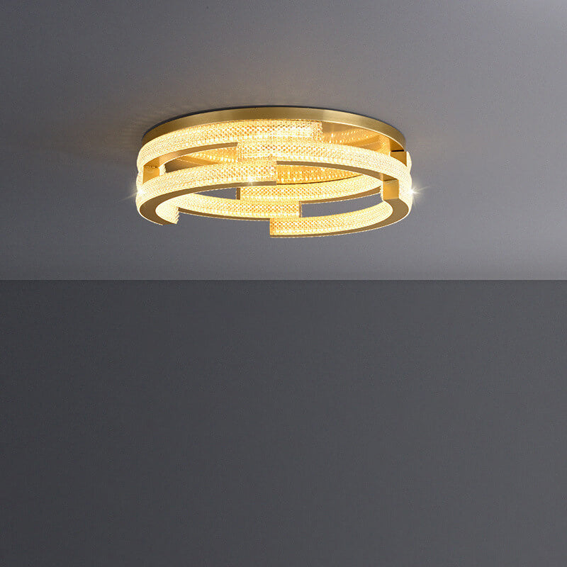 Diseño moderno de patrón de diamante 3D acrílico con luz LED de montaje empotrado 