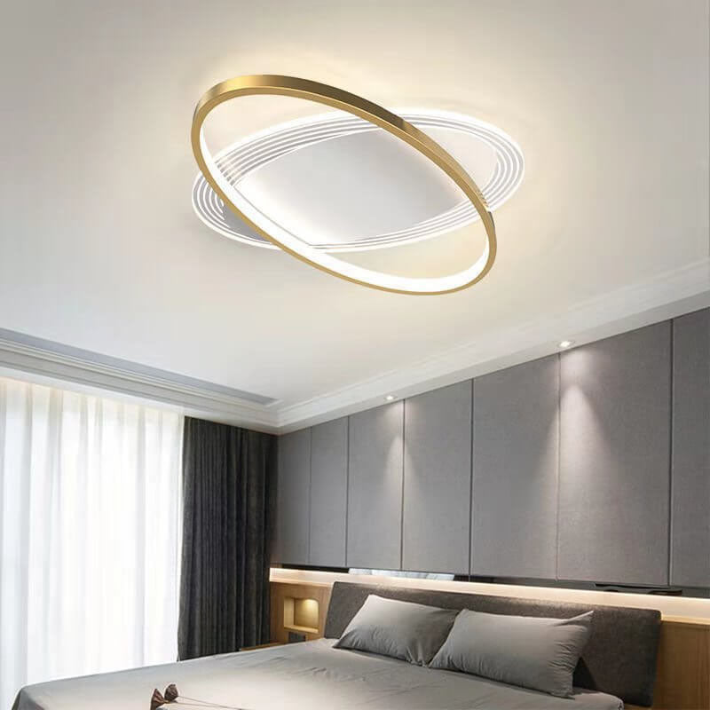 Nordic Minimalist Oval Circle LED Flush Mount Ceiling Light