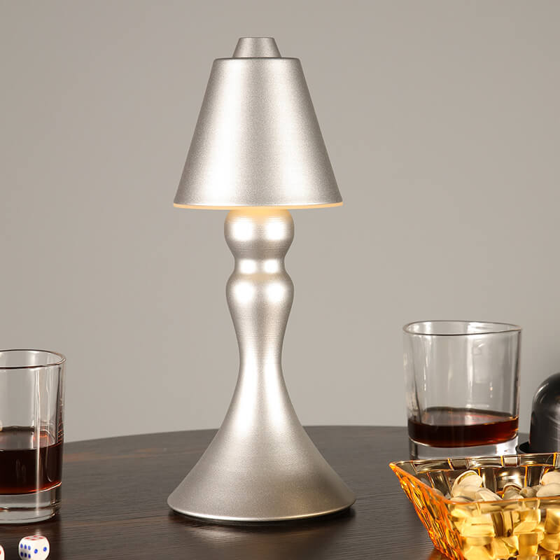 Moderne wiederaufladbare LED-Tischlampe aus Metall