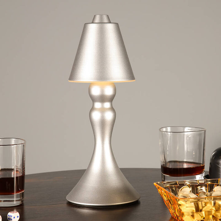 Lampe de table LED rechargeable en métal moderne 