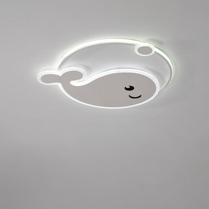 Plafonnier LED pour enfants avec dauphin créatif et lune 