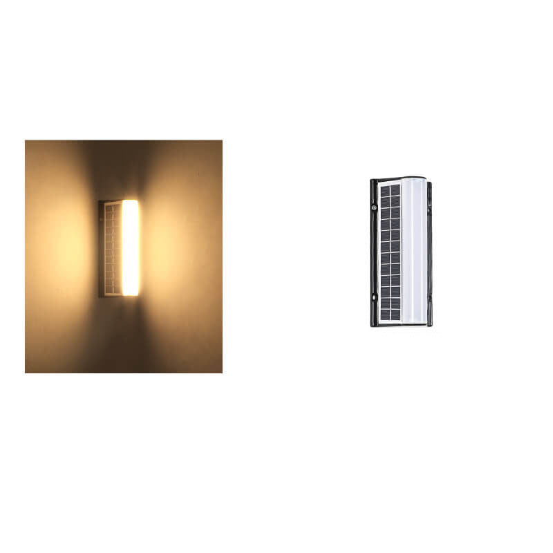 Lampe murale de jardin extérieure étanche moderne à LED solaire acrylique longue 