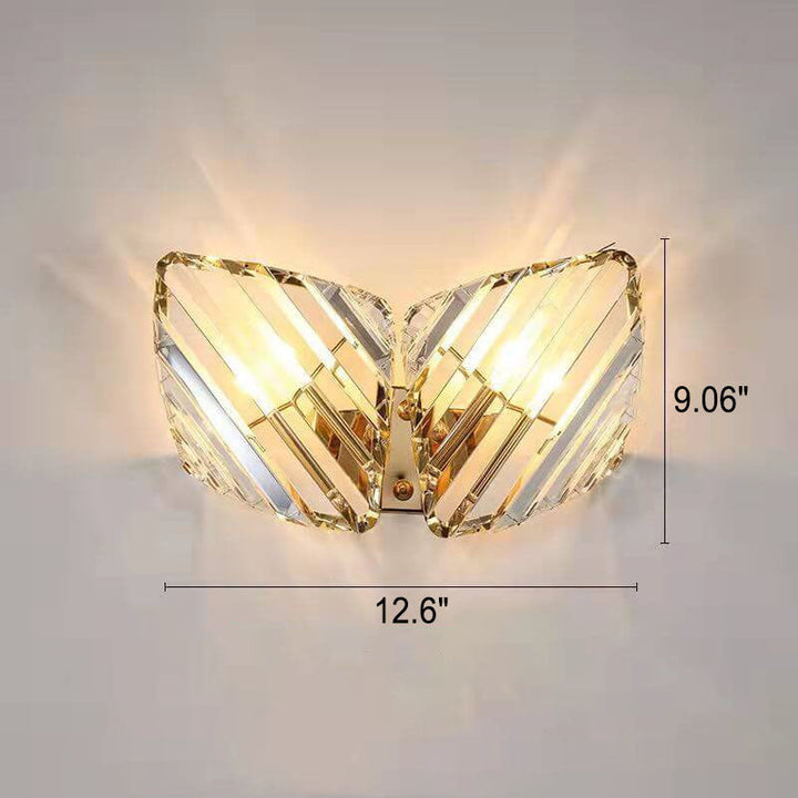 Modernes Licht Luxus Kristall Dreieck Geometrie 1/2/3 Licht Wandleuchte Lampe 