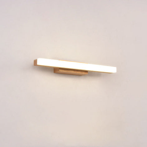 Lámpara de Aplique de Pared LED Minimalista Nórdica de Madera en Forma de Tira Larga 