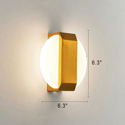Modern Minimalist Square Oval Geometric Acrylic Stainless Steel LED Wall Sconce Lamp