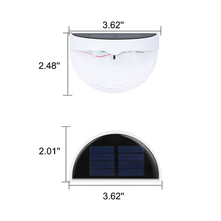 Lámpara de Aplique de Pared de Sombra de Luz Impermeable para Exterior en Semicírculo Solar 