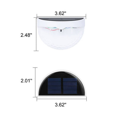 Lámpara de Aplique de Pared de Sombra de Luz Impermeable para Exterior en Semicírculo Solar 