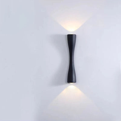 Applique murale LED en forme de trompette en aluminium étanche de luxe contemporain pour patio extérieur 