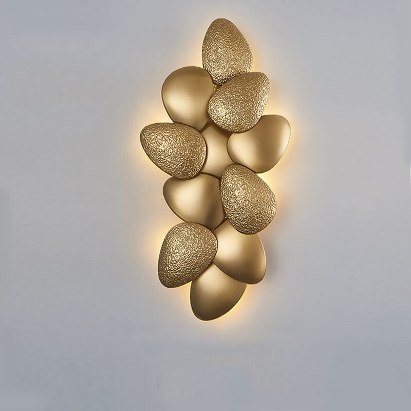Moderne Luxus Gold Edelstahl Kiesel 3/6 Licht Wandleuchte 