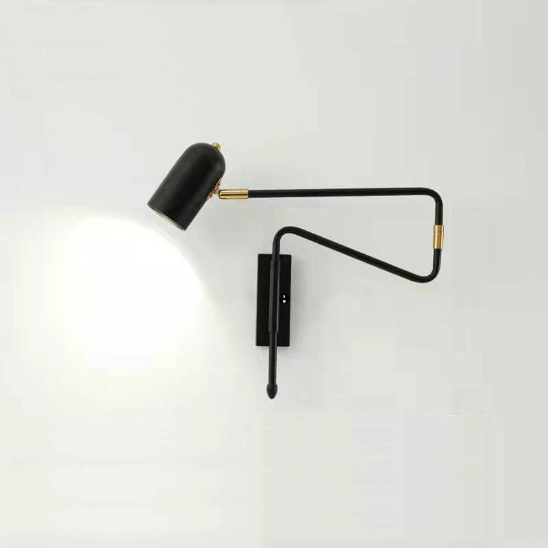 Nordic Creative Iron Long Pole Swing Arm Wall Sconce Lamp