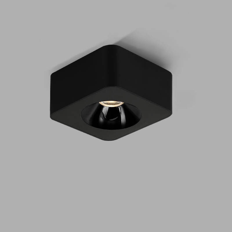 Modern Minimalist Solid Color Square Aluminum LED Spotlight Flush Mount Ceiling Light