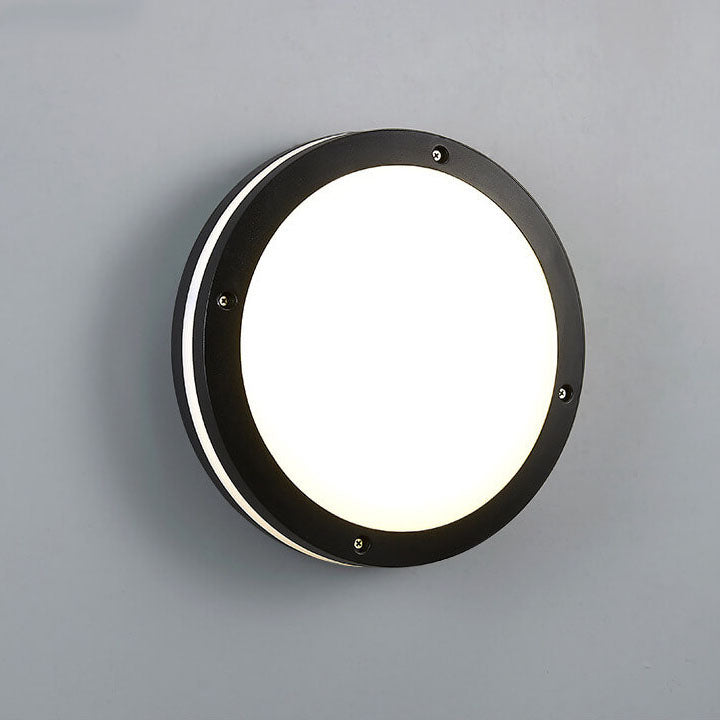 Creative Round Outdoor Waterproof Aluminum Acrylic LED Flush Mount Ceiling Light