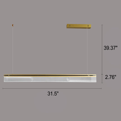 Moderner kreativer Acryl-Langstreifen-Design-Insel-Licht-LED-Kronleuchter