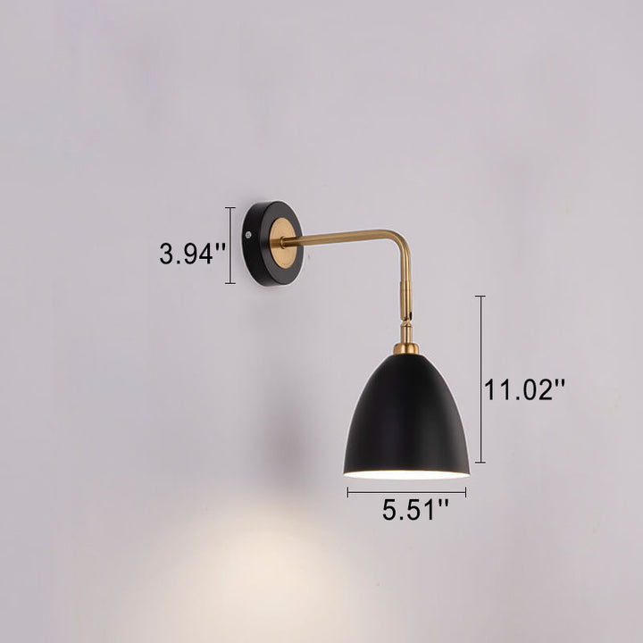 Nordic Simple Iron Traditional Shape Shade 1-Light Wall Sconce Lamp