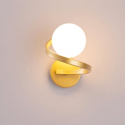 Moderne, gebogene, minimalistische 1-Licht-Wandleuchte aus Eisen 