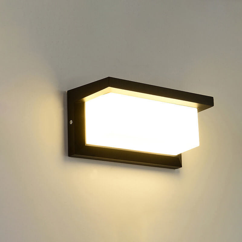 مصباح شرفة LED مقاوم للماء من الألومنيوم بتصميم هندسي عصري وإبداعي 