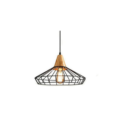 Scandinavian Minimalist Willow Iron 1-Light Pendant Light
