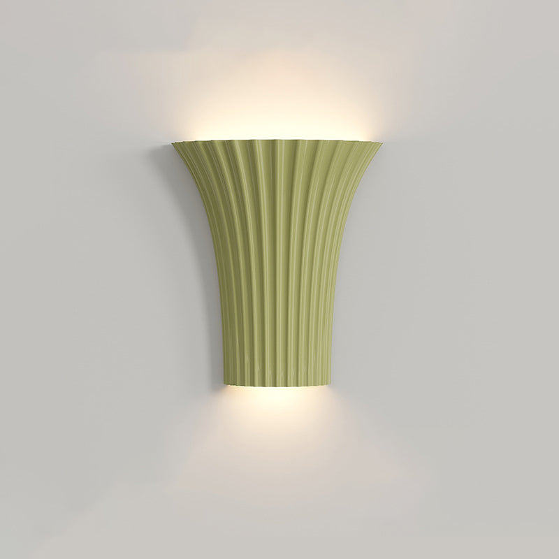 Moderne minimalistische Halbzylinder Hardware Harz 1-Licht Wandleuchte Lampe für Schlafzimmer 