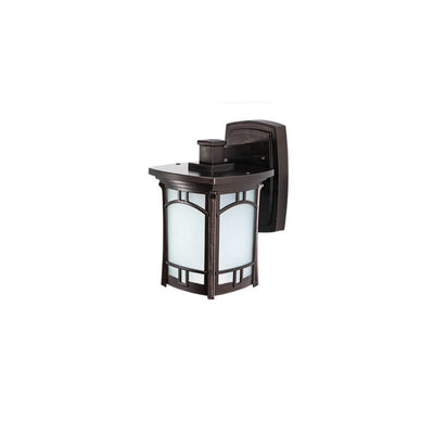 Modern Square Aluminum Glass Carved 1-Light Outdoor Waterproof Wall Sconce Lamp