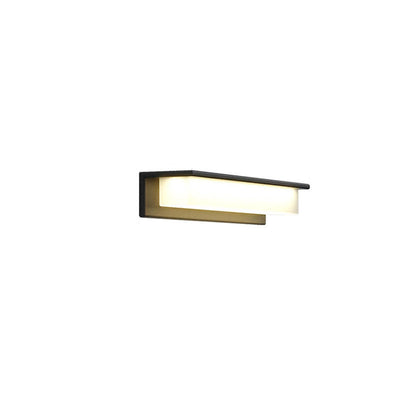 Modern Solar Rectangular Aluminum PC Outdoor LED Wall Sconce Lamp